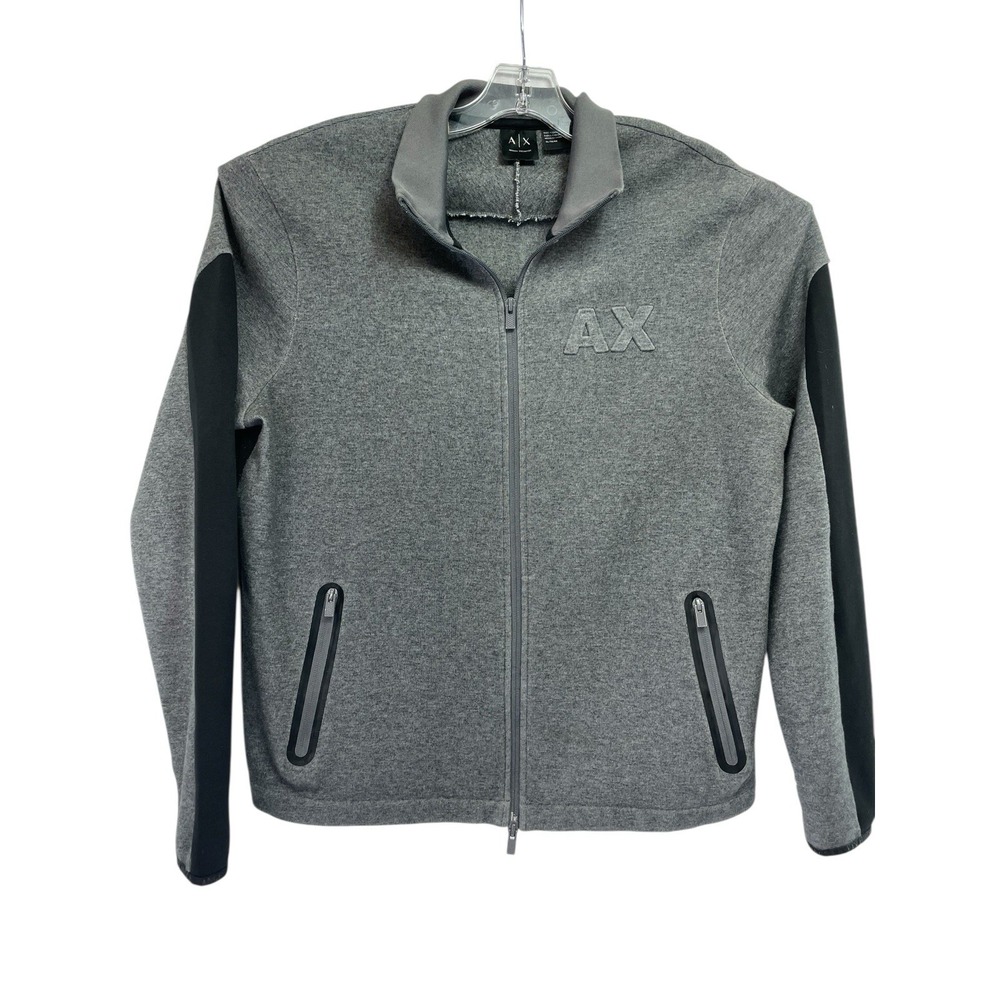 Armani /Exchange Women‎ Gray A|X Logo Full-Zip Up Sweatshirt/ Jacket (G37) EUC